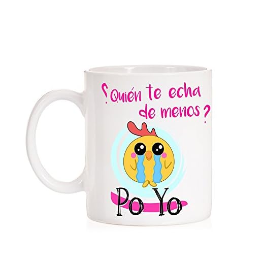 MardeTé Taza ¿Quién te echa de Menos? Po Yo. Divertida Taza de Pollo de Regalo Divertido.