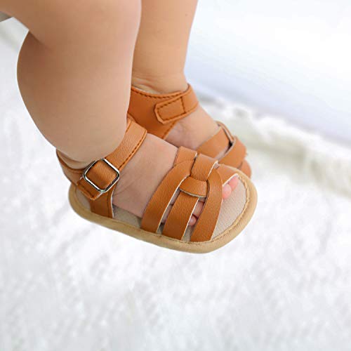Image of Babelvit Infant Baby Girl Boy Sandals Comfort Premium Summer Outdoor Casual Beach Shoes with Flower Bowknot Anti Slip Rubber Sole Newborn Toddler Prewalker First Walking Shoes