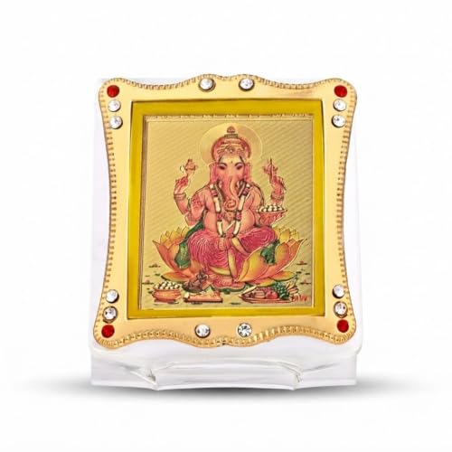 Image of Ganesha Car Dashboard | Showpiece Decor Car Idol, Table Decor Religious Frame for Pooja, Prayer and Gift