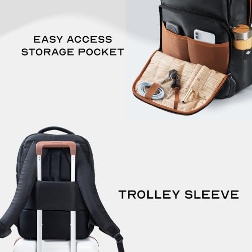 Image of Assembly Rover Laptop Backpack for Men Women 15.6 Inch Travel Office Bag with Rain Cover Trolley Sleeve