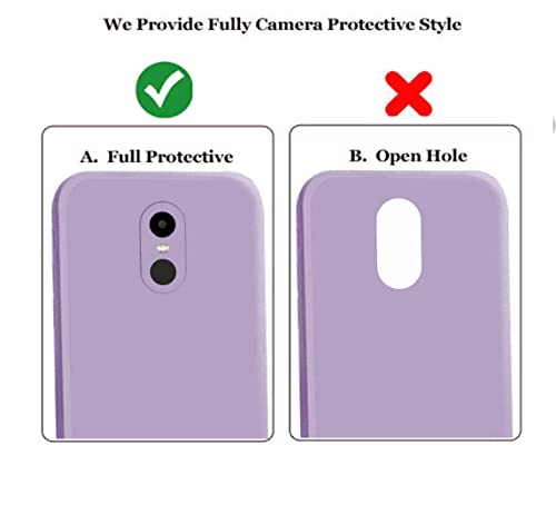 Image of A rtistque Liquid Silicone Back Cover Case for Redmi Note 4X Matte Shockproof TPU Soft Flexible with Camera Protection - Purple