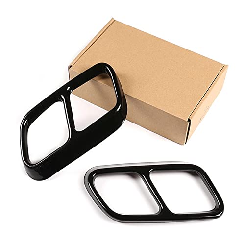 Exhaust Tips Fit Use for CLS W218 2012-2017 Stainless Steel Black Exhaust Pipe Tube Stickers Car Exhaust Muffler