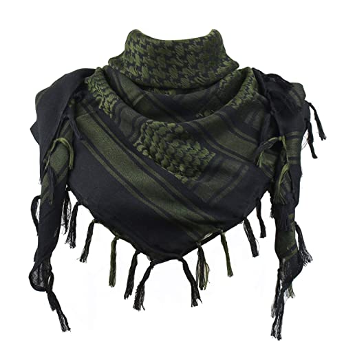 Image of Explore Land Cotton Shemagh Keffiyeh Tactical Desert Scarf Neck Head Wrap with Tassel for Men Women