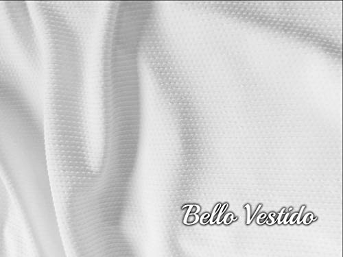 Vestido Branco Midi de Noiva Manga Longa Casamento Civil com Cinto (M)