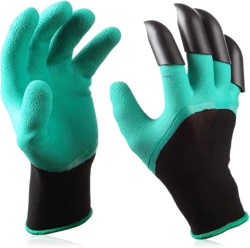 Image of Garden Gloves with Claws, Breathable Gardening Work Gloves for Digging, Planting, Pruning & Poking, All in One Gardening Tool, Anti-Puncture Garden Gloves