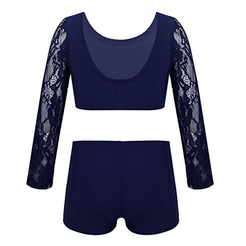 Image of Agoky Kids Girls 2PCS Sports Outfits Ballet Gym Sequins Mermaid Tank Top Shorts Set Tankini Swimwear Gymnastics Tracksuit