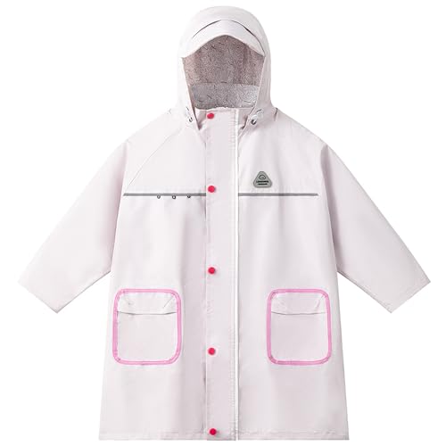 Image of Fewlby Kids Raincoat Toddler Poncho Windbreaker Waterproof Rain Jacket with Magical Water-Reactive Patterns for Boys Girls