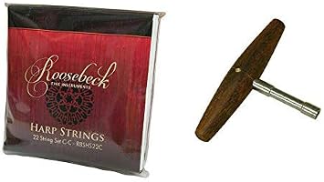 Roosebeck Harp w/Chelby Levers, Extra Strings, Play Book & Clip-on Tuner