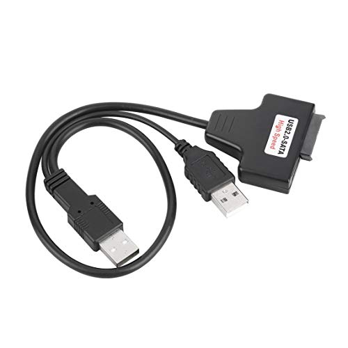 ForceSthrength Cavo Adattatore da USB 2.0 a 7 + 6 13 Pin SATA per Laptop CD/Dvd/Blu-Ray Drive