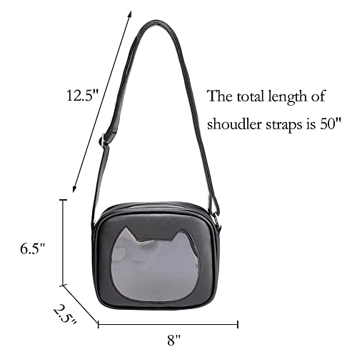 STEAMEDBUN Ita Bag Crossbody Cat Small Ita Purse Pin Display Bag with Insert3