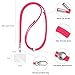 TBOC Cell Phone Lanyard [Fluor Pink] - Comfortable Universal Smartphone Lanyard - Easy to Use Neck Phone Holder [Clear Patch] - Adjustable Length Phone Strap Crossbody - Fits All Mobile Phones