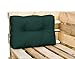 Zestaw poduszek na meble paletowe, poduszki do siedzenia, poduszka na oparcie 120 x 80 cm, 1 poduszka na oparcie (60 x 40 x 10 cm), 500-31 butelkowa zieleń