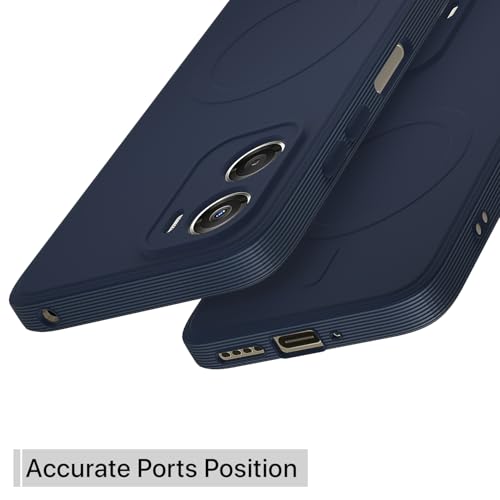 Image of Pikkme Back Cover for Motorola Moto G06 Power Soft Matte Silicone Mag-Safe Design (Mag-Safe Not Support) Camera Protection | Slim Fit Bumper Cover (Blue)