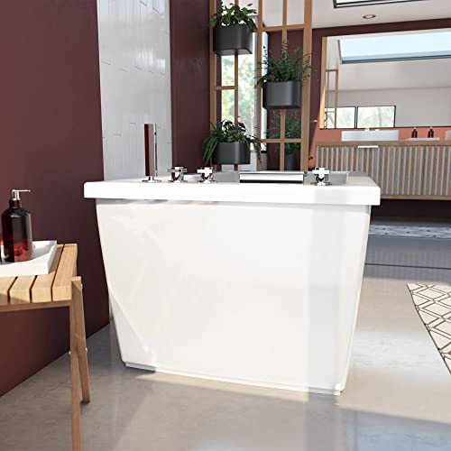Dreamline Levantine 60 In. W X 32 In. D Freestanding Bathtub In White #TOP1