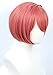 Linfairy Red Bob Halloween Cosplay Wig for Women with Bowknot