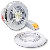 AirTech-UK Airvent LED 5W Light with 4" Chrome and White Grille and Transformer