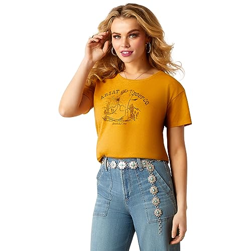 Image of Ariat Women's Ariat Bootscape T-Shirt - Buckhorn Heather, Small