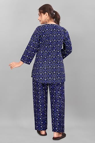 Image of Women's Pure Cotton Top and Pyjama Set