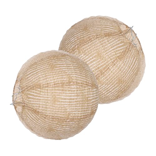 2pcs Decorative Lanterns for Room Weddings and Parties Natural Burlap Hanging Globe Lights for Living Room Kitchen and Ceiling Decor Versatile Home Aesthetic