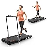 MAXFREE 2 in 1 Under Desk Treadmill, 2.25 HP Folding Electric Treadmill Walking Jogging Machine with APP, Remote Control, Bluetooth Speaker, LED Display for Home, Office, Gym