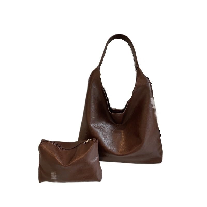Sac à bandoulière grand format couleur café style décontracté et moderne