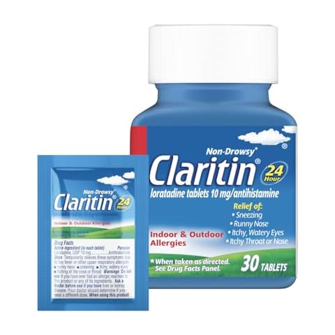 Claritin 24hr Non-Drowsy Allergy Relief, Loratadine Tablets - 30 + 1 Ct for at Home and On-The-Go Relief Cover