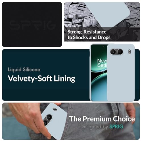 Image of SPRIG Compatible with OnePlus Nord 4 Premium SilkTone Back Cover Drop Tested Shock Proof Mobile Case for Men, Women, Boys and Girls with Camera Protection (Pastel Light Blue)