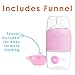 PopYum 5 oz Pink Anti-Colic Formula Making/Mixing/Dispenser Baby Bottles, 3-Pack with #1 Slow Flow Nipples, 150 ml, BPA-Free, Natural Latch