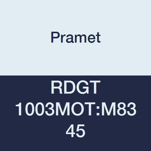 RDGT 1003MOT:M8345 Multi-Material (P10,K10,H15) Carbide Milling Insert, Positive Geometry Round, PVD, Black (Pack of 10)