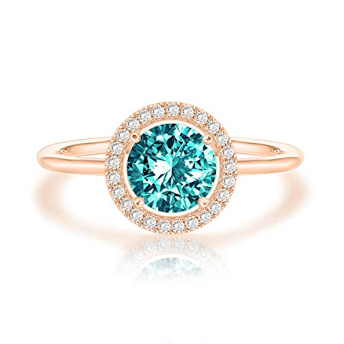 PAVOI Crystal 14K Rose Gold Plated Birthstone Rings Rose