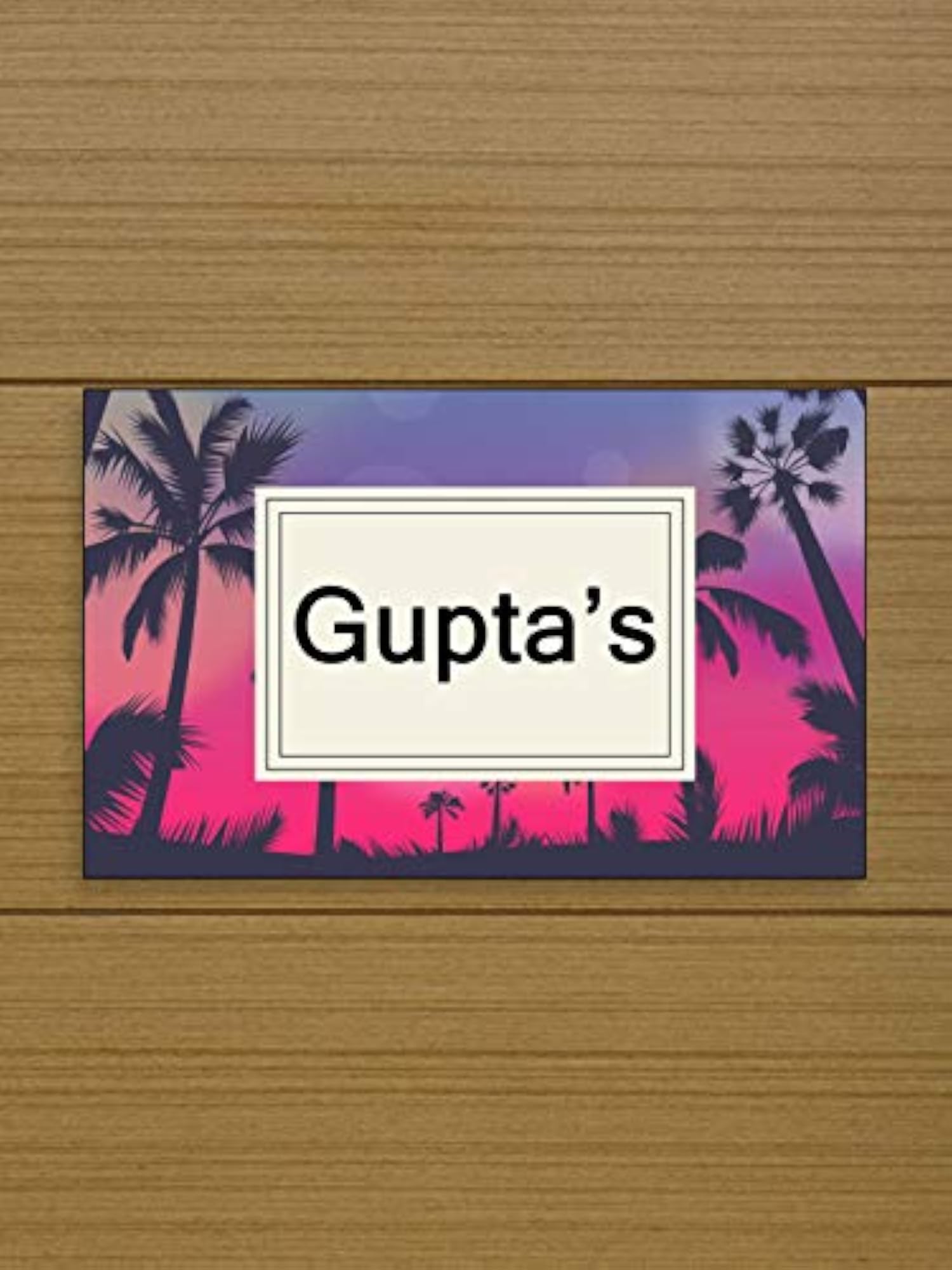 Printed Trees Home Name Plate