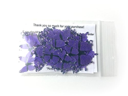 Assorted Purple Monarch Wafer Paper Butterflies 5 Different Sizes Ranging From 7/8 Inch To 2 Inch For Decorating Desserts Pack Of 24 #TOP4