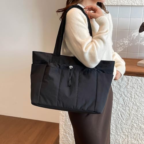 Sac à main en nylon imperméable matelassé avec porte-bouteille interne - 7