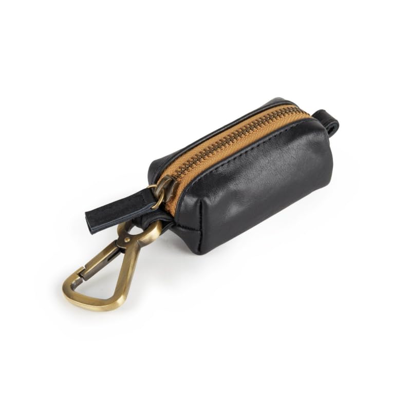Image of Dog Poop Bag Holder with zipper and opening to easily access bags during walk (Turquoise)