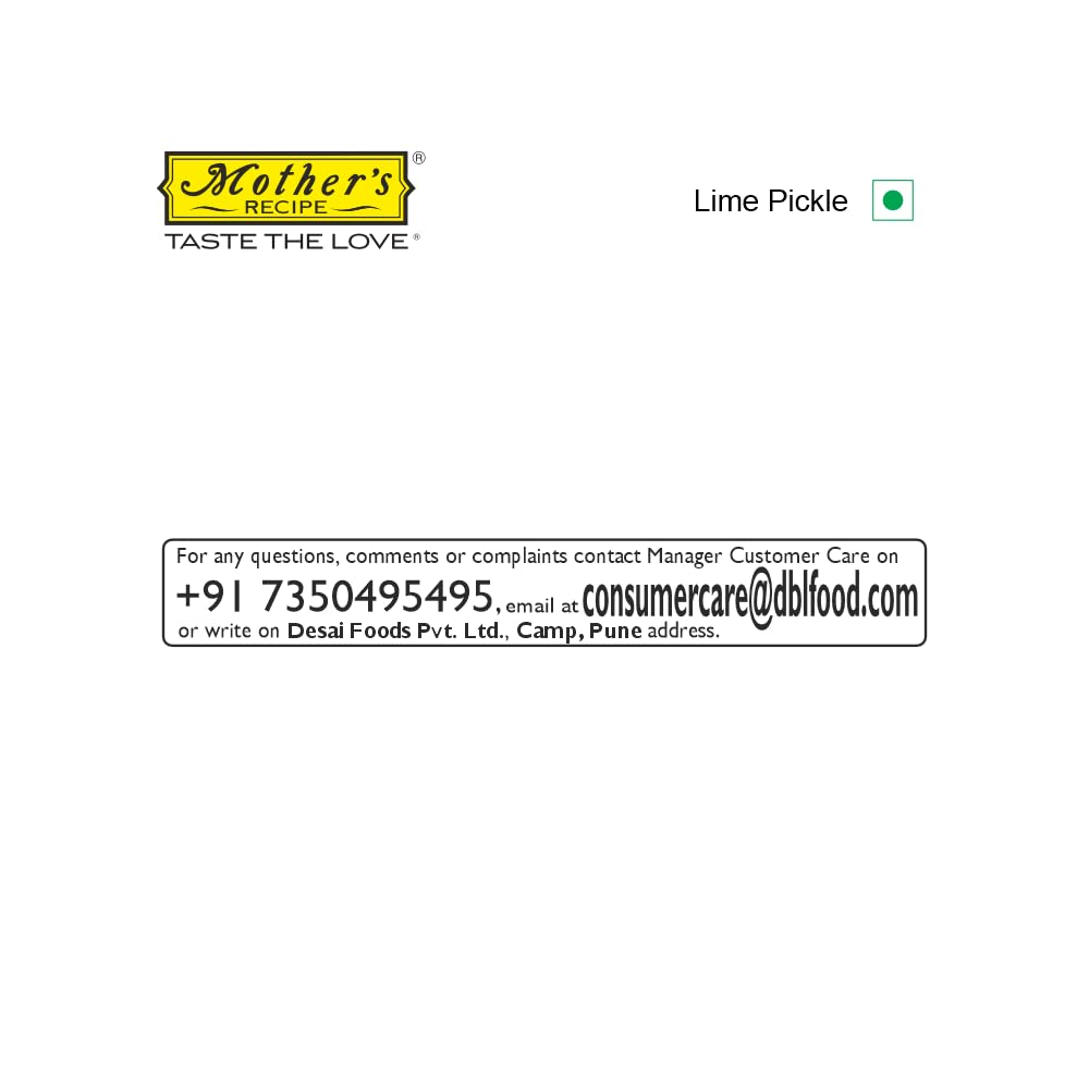 Mother's Recipe Lime Pickle Bottle, 400 g - Image 9 thumbnail