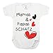 TupTam Unisex Baby Kurzarm Body Spruch Mamas & Papas Schatz, Farbe: Weiß - Mamas Papas Schatz, Größe: 68