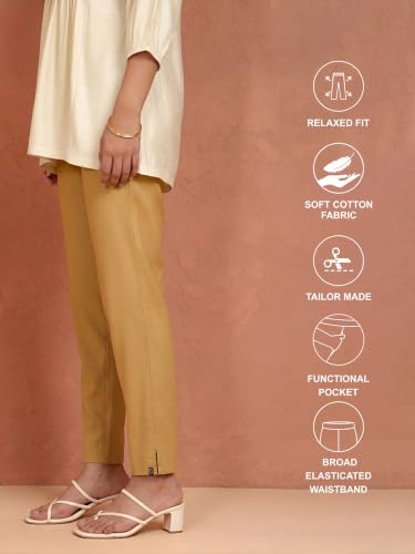 Image of TWIN BIRDS Women Viscose Cotton Kurti Pants | Stretch Ethnic Daily Trousers