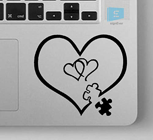SIGN EVER Puzzle Heart Decal Vinyl Laptop Trackpad Sticker for 15.6 14 13 12 Inches and All Models L x H 8.00 cm x 8.00 cm Pack of 2 (B083HFGC36) Amazon Price History, Amazon Price Tracker