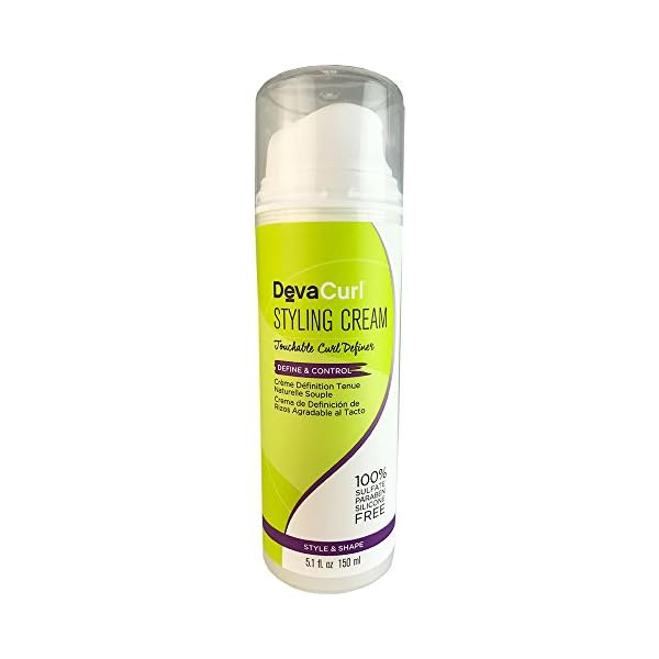 DevaCurl Styling Cream, Define and Control, Touchable Hold, 5.1 Ounce