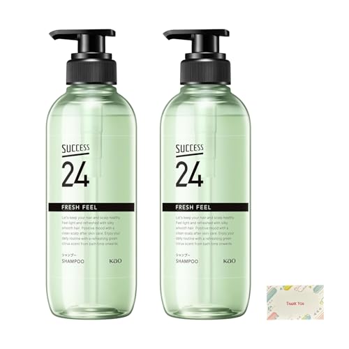花王 サクセス24 フレッシュフィールシャンプー 本体 400ml 2個セット + Kunutonnオリジナルロゴ入りe おまけ付