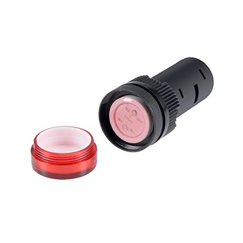 Uxcell Indicator Lights Ac/Dc 24V Pilot Light Red Led, Flush Panel Mount 5/8" 16Mm 3Pcs #TOP2