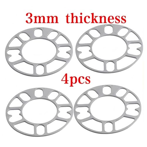 Cales d'espacement roue voiture 4 pièces 3mm | Idéal pour la préparation automobile