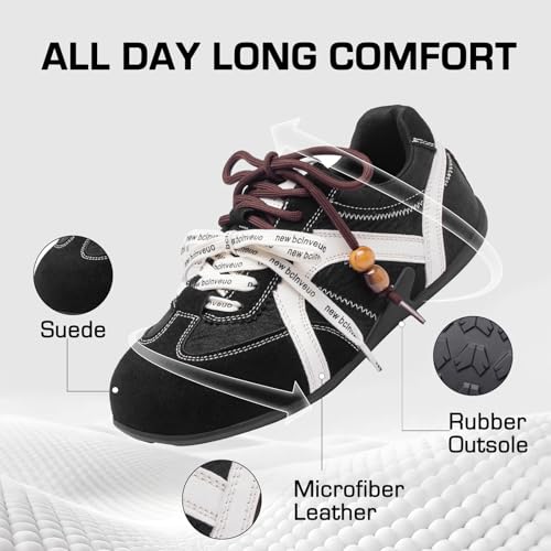 Wide Toe Box Shoes for Women Comfortable Invisible Height Increasing Elevator Fashion Sneakers Arch Support Casual Sneakers Non-Slip Suede Workout Womens Walking Shoes4
