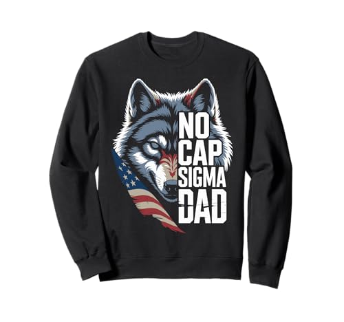 Sigma Dad No Cap Wolf USA 国旗 アルファ 男性 父親 ギフト トレーナー