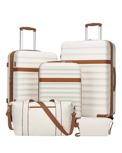 Kono Set de 5 Valises avec Expansion (24 et 28 Pouces...