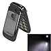 Zunate F138 2G GSM Unlocked Flip Cell Phone, 2.4In Dual Screen Flip Phone Unlocked Basic Cell Phone, Dual SIM Cellphone, 32MB + 32MB, 1200mah (Black)
