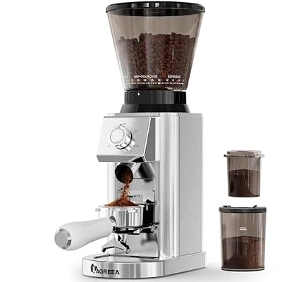 IAGREEA Coffee Grinder for Home Use, Conical Burr Espresso Grinder 48 Grind