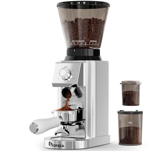 IAGREEA Coffee Grinder for Home Use, Conical Burr Espresso Grinder 48 Grind