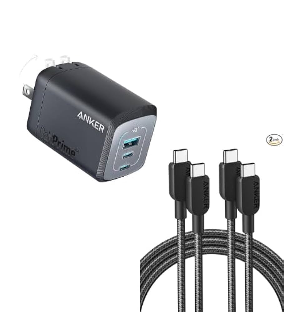 Amazon.com: Anker 240W USB C Cable (2Pack, 6ft) & Prime 100W
