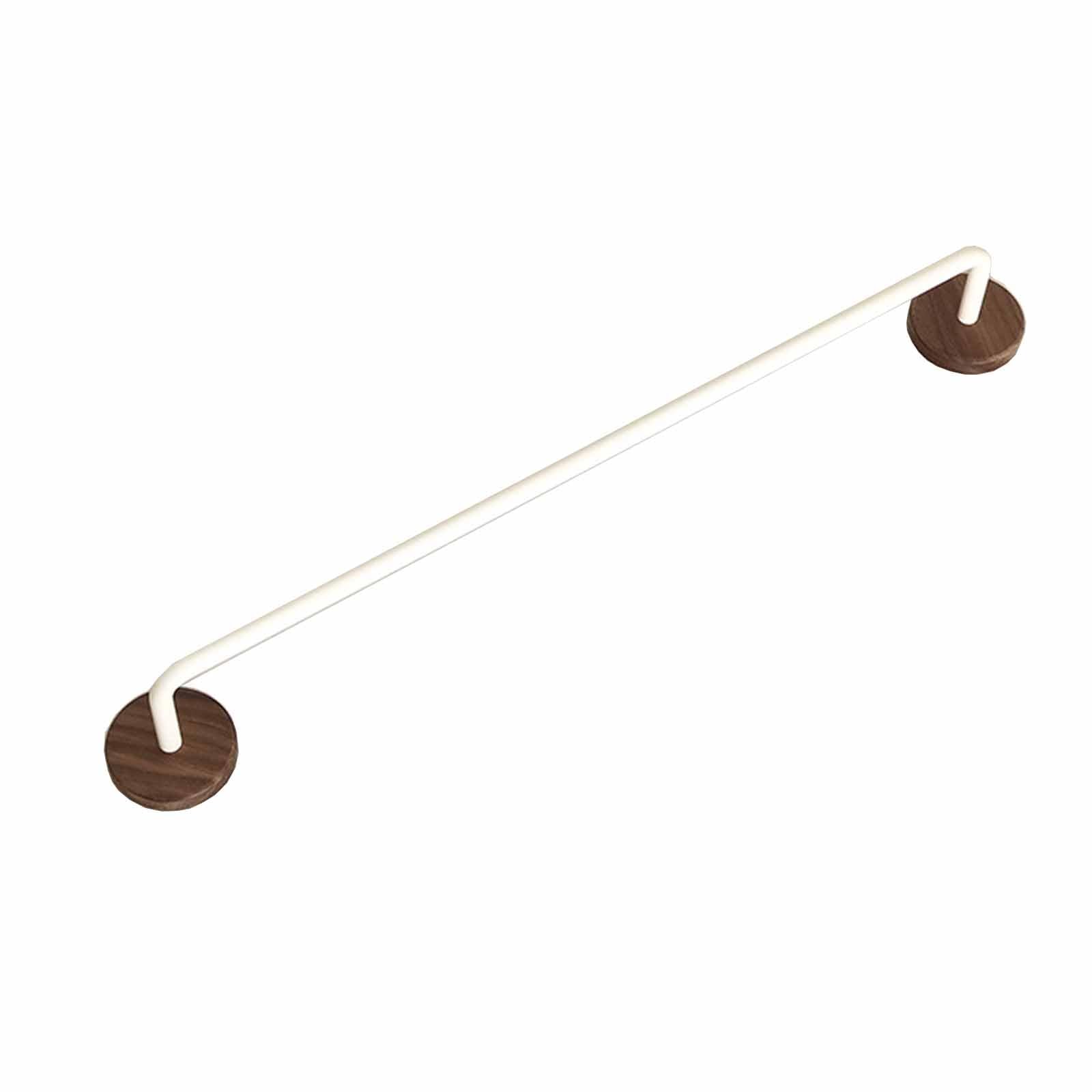 Toallero Sin Taladro De Madera De Nogal De 70 Cm, Toallero Individual Blanco, Toallero De Pared for Baño, Inoxidable, Duradero Y Resistente A Las Grietas(30cm)